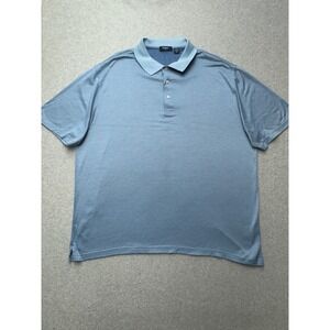 Hickey Golf Polo Shirt Mens XXL 2XL Blue Herringbone Pullover Outdoors Sports